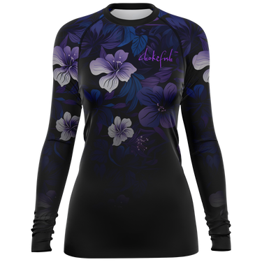 Chokefish™ Long Sleeve Rashguard Floral Woman's Shirt-006